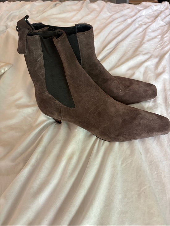 Reformation Shoes - Reformation Brown Suede Chelsea Ankle Boots